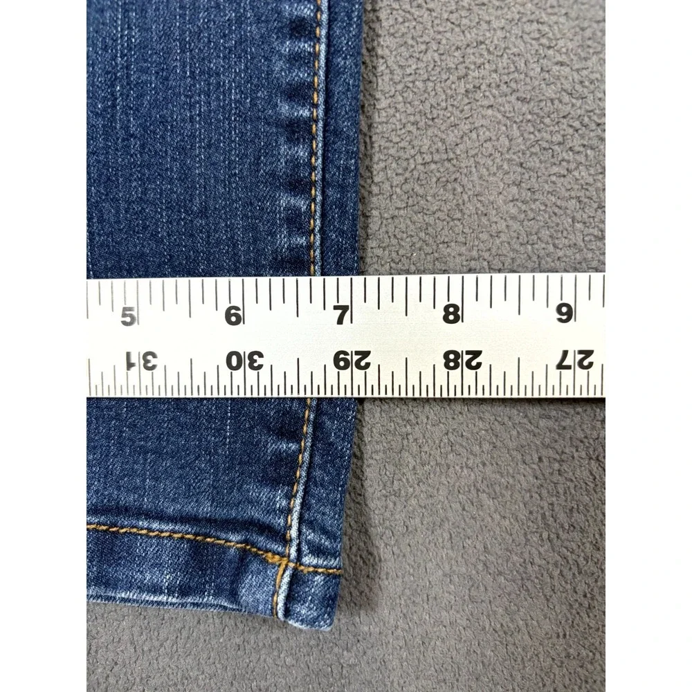 Sonoma Jeans Womens 16S Blue Denim Slim Fit Single Stitch Straight Leg Americana